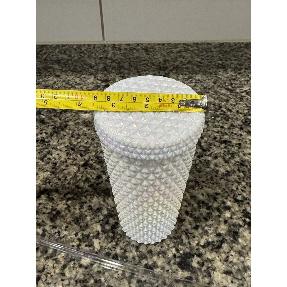 Your Zone 16oz Acrylic Iridescent Tumbler w/ Lid/Straw, hobnail-style texturing